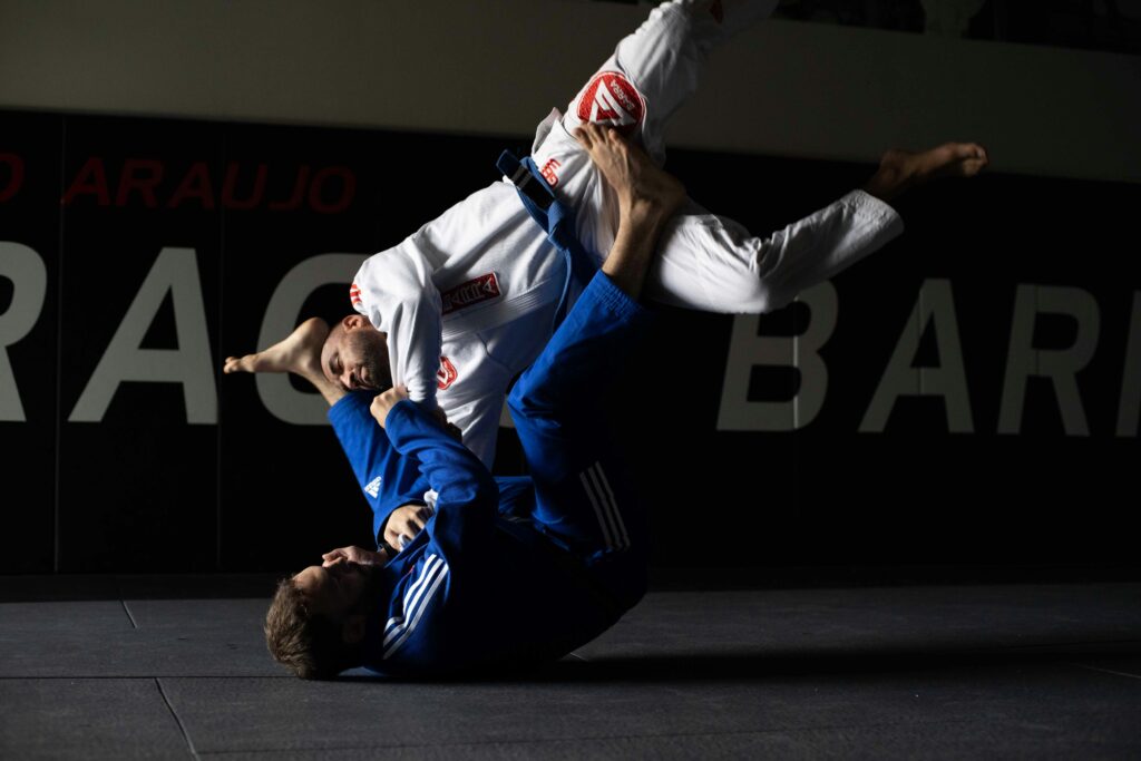 Twee judoka’s in actie